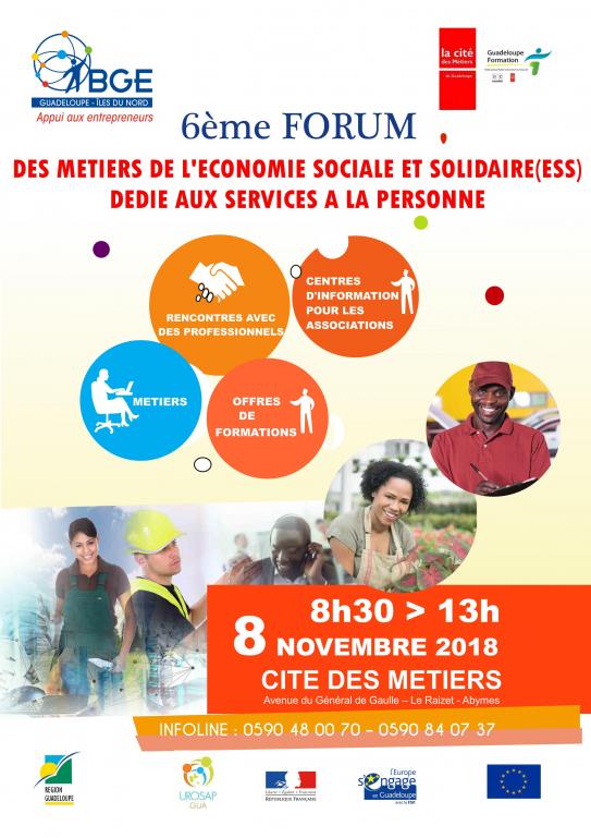 8 novembre 2018 Forum des métiers de l'ESS dédié aux Services A la Personne